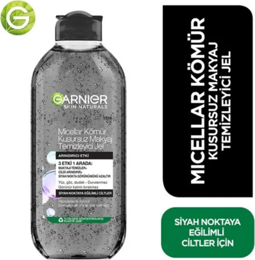 GARNIER Micellar Kömür Kusursuz Makyaj Temizleme Jeli 400 ml