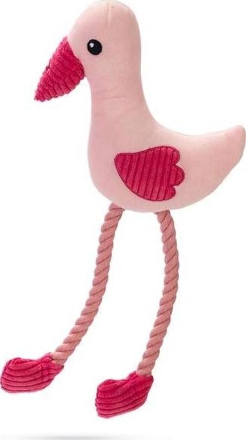 Köpek Oyuncağı, Sesli, Flamingo, Peluş, Pembe, 39,5x19,5x6cm