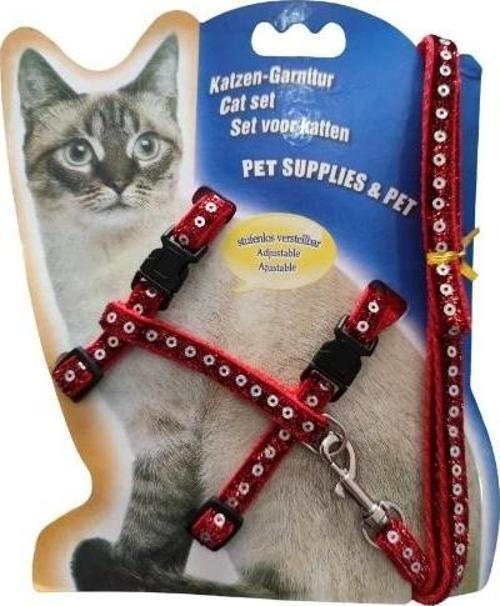 Parlak Kedi Gezdirme Göğüs Tasması