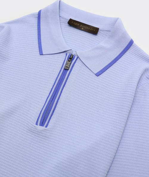 Fermuarlı Polo Yaka Kısa Kol Erkek T-Shirt