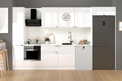 360 Cm %100 Mdf Tezgahlı Efil Ankastre Mutfak Dolabı