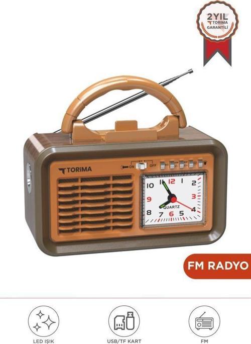 D60 Kahverengi Nostalji Radyo Kablosuz Bluetooth Hoparlör