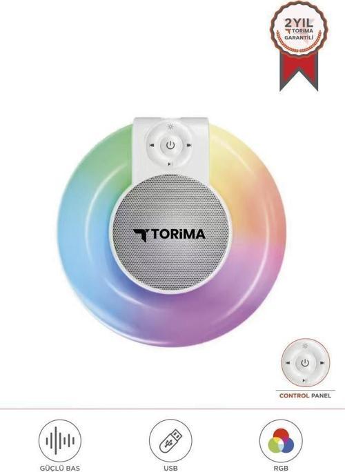 D65 Beyaz RGB Işıklı Kablosuz Bluetooth Hoparlör