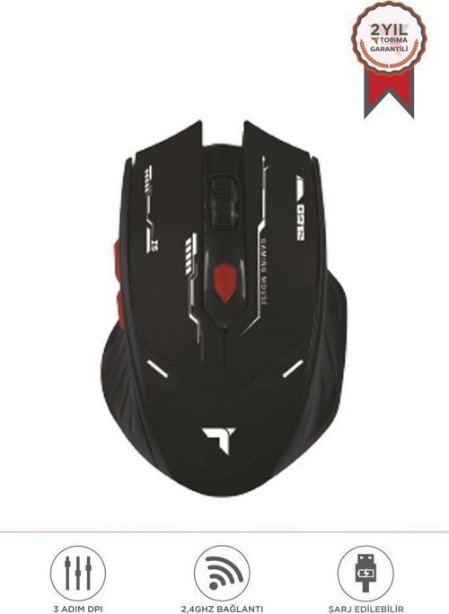 TM-20 Siyah Çift Modlu Kablosuz Oyuncu Mouse Fare