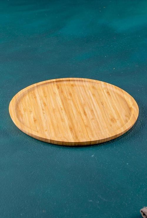 Bambu Yuvarlak Tabak - 25 Cm