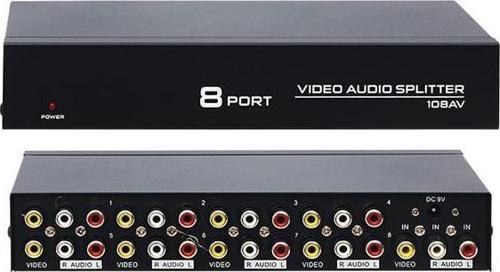 8 Port Video Audio Splitter