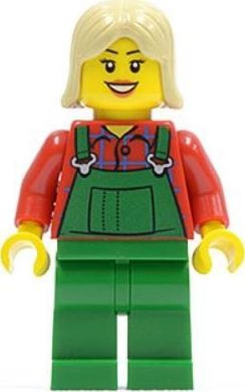 Minifigür Overalls Farmer Green hol020