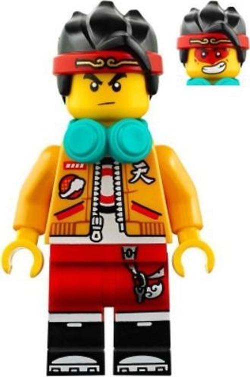 Minifigür Monkie Kid Bright Light Orange Open Jacket mk019