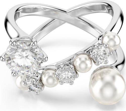 5714378 Swarovski Yüzük Matrıx:Rıng Pearl Open Whıte/Rhs 58