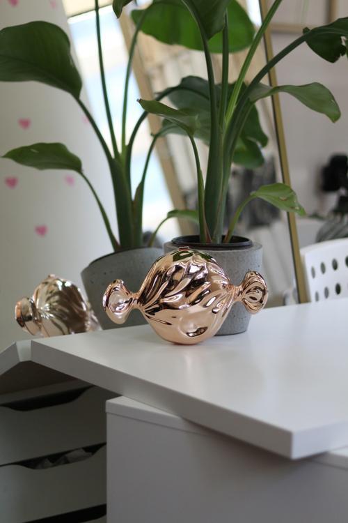 Rose Gold Mika Şeker Görünümlü Zincirli Omuz Çantası