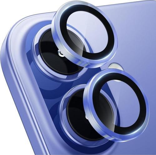 Iphone 16 ve 16 Plus Laciverttaş Mavi (Ultramarine)  Uyumlu Kamera Lens Koruyucu Cam