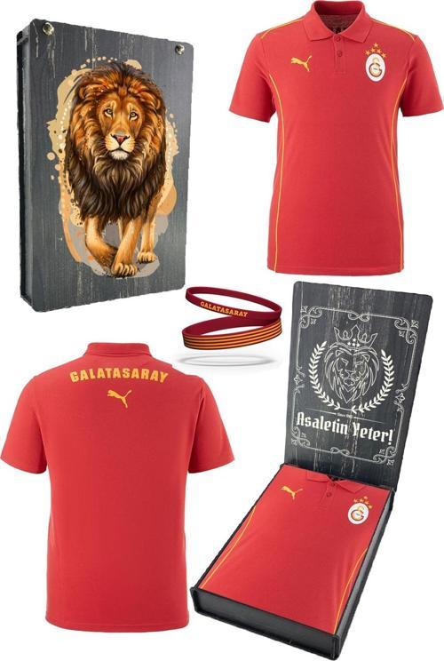 Orijinal Lisanslı Polo Yaka Kırmızı Antrenman 5 Yıldızlı T-Shirt + Bileklik