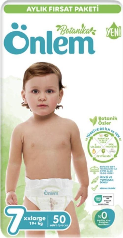 Botanika 7 Numara Bebek Bezi xxLarge 19+ Kg 50 Adet