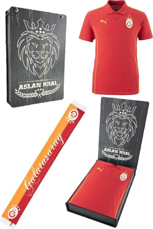 Orijinal Lisanslı Polo Yaka Kırmızı Antrenman 5 Yıldızlı T-Shirt + Şal Kaşko