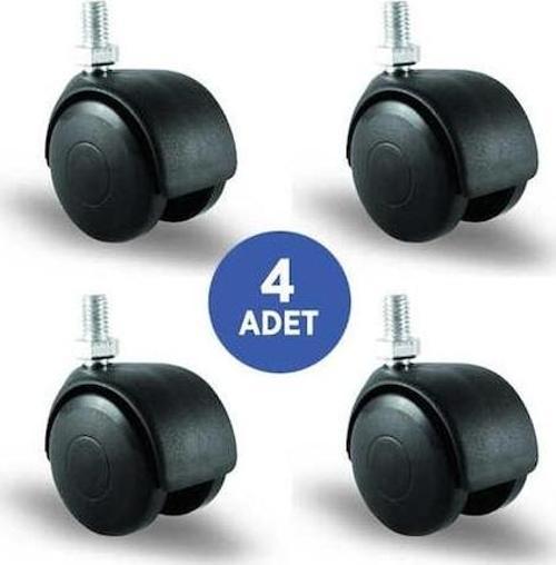 4 Adet Oynak Civatalı Mobilya Tekerleği Koltuk tekeri 50 lik