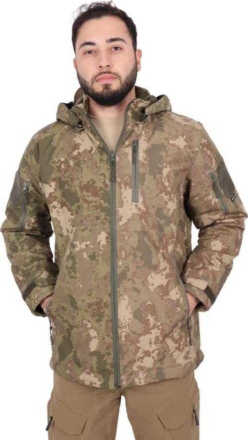 Tsk Kamuflajlı Tactical Softshell Mont