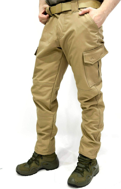 Erkek Içi Polarlı Tactical Outdoor Su Geçirmez Siyah Softshell Pantolon