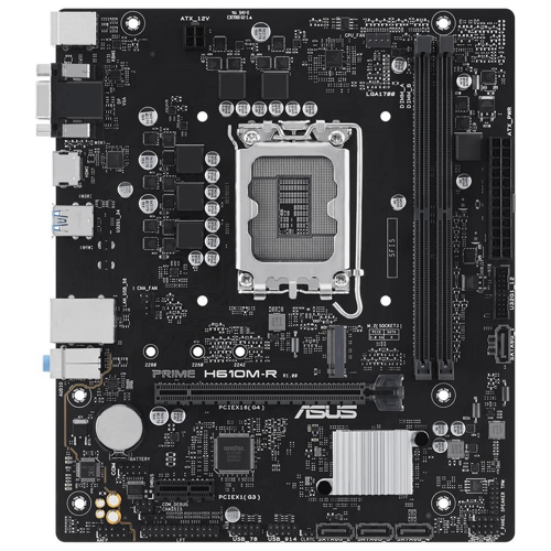 PRIME H610M-R-SI, 2xDDR5, M.2, D-SUB, DP, HDMI, 12-13.14.Nesil, LGA1700 Soket, Anakart