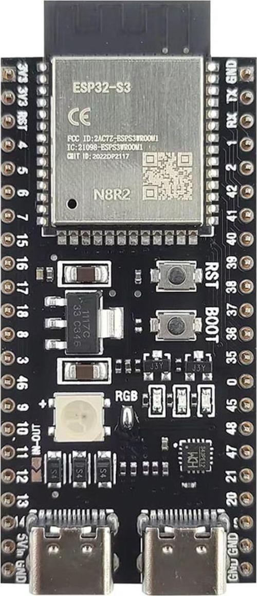 ESP32-S3-DevKitC-1 N16R8 Wifi Bluetooth 5 Modül Geliştirme Kartı ESP32-S3-N16R8 32 Bit Çift Çekirdek