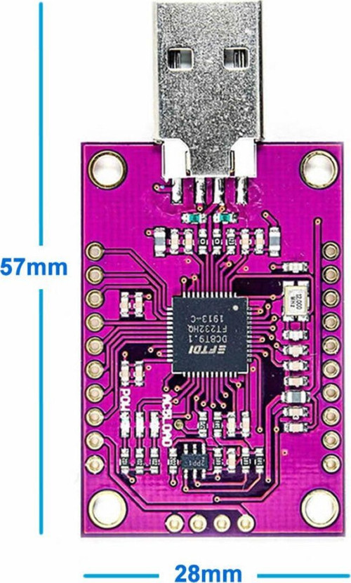 FTDI FT232HQ USB Çevirici Modül  Uart Rs232 Rs485 Jtag Flash Card Fifo SPI I2C MPSSE 8051 Mcu Fpga