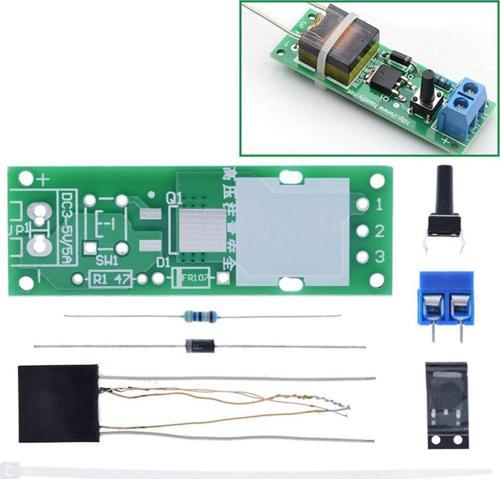 HV-1 Yüksek Voltaj Ateşleyici Kit Elektriksel Plazma Ark Üretici Yakıcı Kağıt Ateş Alev Güç Kaynağı