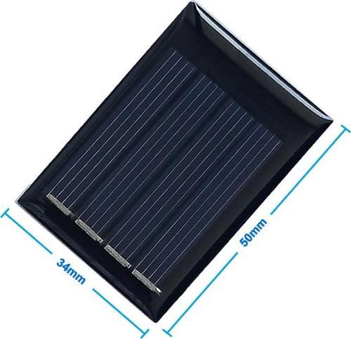 Güneş Pili 2V 50mA 34x50mm Solar Fotovoltaik Hücre Elektrik Üretici Panel Modül Pil Akü Batarya