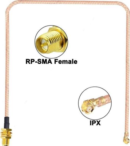 30cm Rp Sma Dişi ( Erkek ) Ipex Mhf1 Rf Bağlantı Kablosu 0-6ghz Altın Kaplama Konnektör Koaksiyel