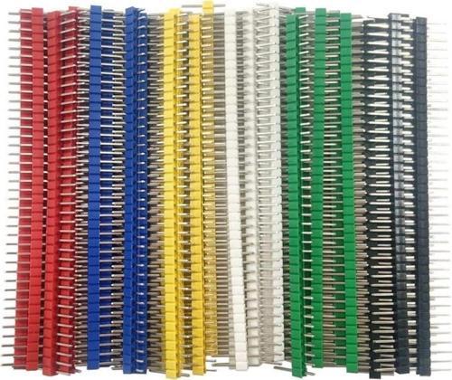 30 Adet 40 Pin Erkek Header Seti 6 Renkli 2.54mm Kırılabilir