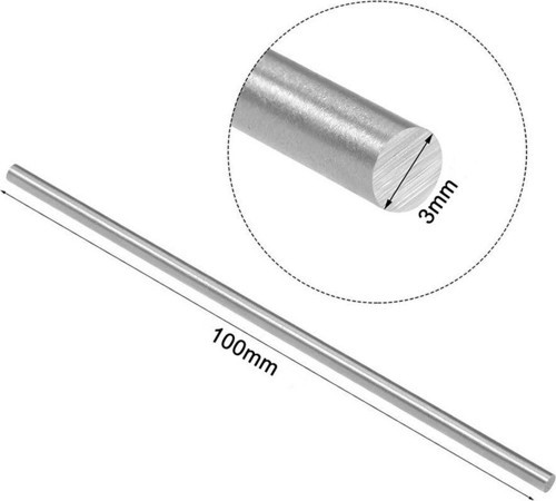 3mm X 100mm Metal Mil Çelik Çubuk Aks Oyuncak Rc Araba Robot