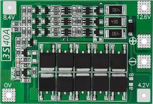 3S 40A Bms Balans Lityum Batarya Koruma Kartı  3 Seri Hücreli Pil Li-ion 18650 12.6V
