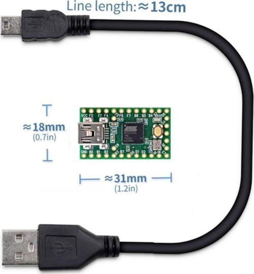 Teensy 2.0 Atmega32u4  Uyumlu  Kit Microchip Atmel Geliştirme Kartı Arduin