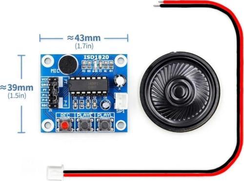 Isd1820 Ses Kayıt Modülü Ses Çalma Modülü 8ohm 0.5w Hoparlör