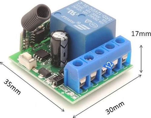 433mhz Rf 1 Uyumlu Kanal Modül Dc 12v Kablosuz Pompa Fan Lamba Perde Akıllı Ev Garaj Bariyer Kapı