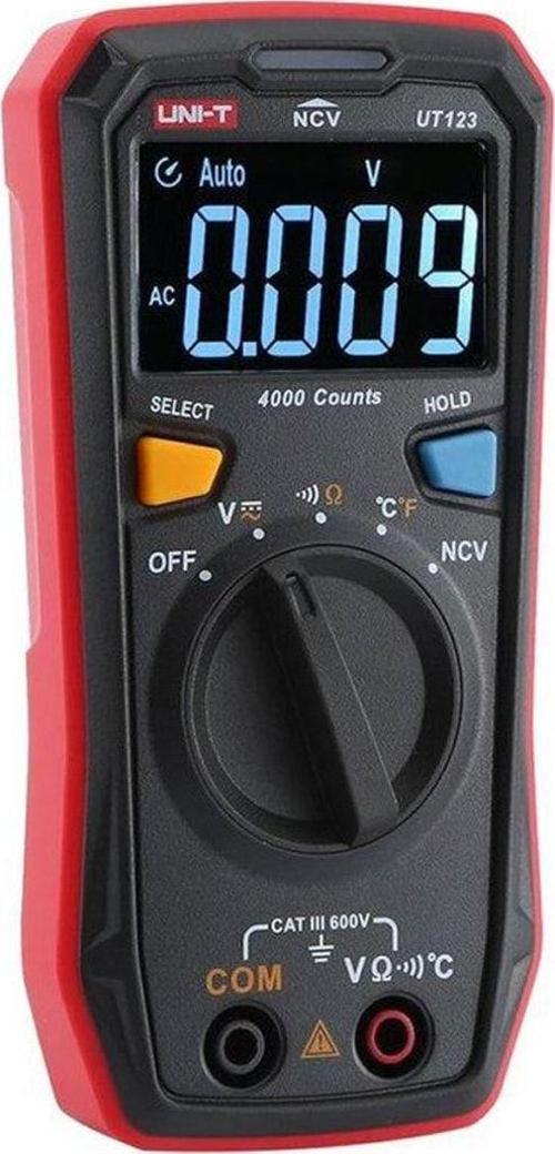 Unı-t Ut123 Dijital Multimetre Mini Cep Tipi Ncv Voltmetre Ampermetre
