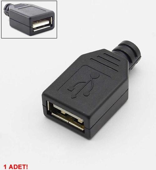 Kutulu Usb Type A Dişi Soket Usb 2.0 4 Pin Plastik Kapak Dıy Tip Elektronik Cihaz Usb Port