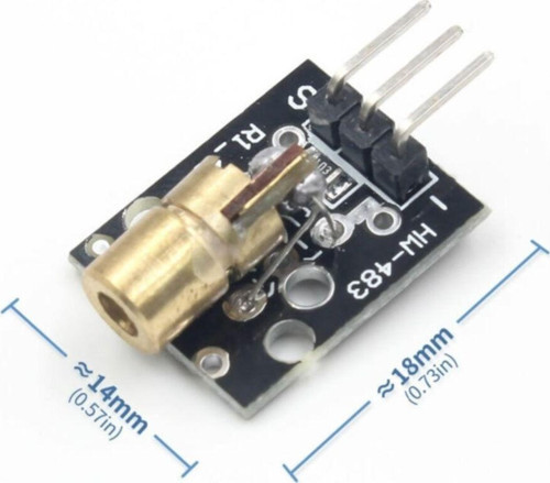 Ky-008 Nokta Lazer Diyot Modül 3v 5v 650nm Kırmızı Pointer Lazer