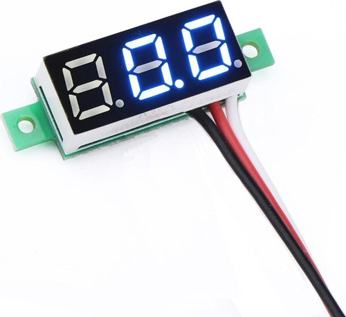 Voltmetre 0.28' 0-100v Mavi 3 Telli Dijital Led Gösterge Voltaj