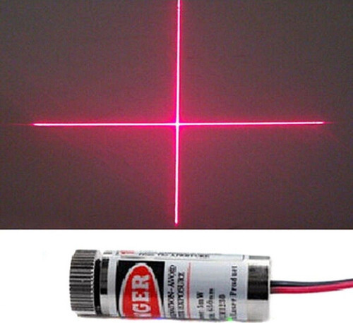 5mw 650nm Kırmızı Artı Lazer Modül Lens Ile Odak Ayarlı 12mm Çap