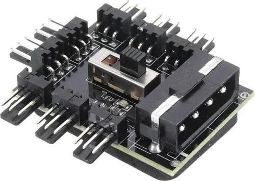 8 Port Fan Çoğaltıcı Hub Kartı Ide Güç Giriş Soketi Hız Kontrol