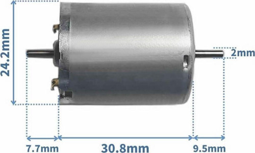 Rs370 Karbon Fırçalı Dc Motor Dual Çift Milli Dc 12v / 24v 13500 Rpm Rc Ucak Rc Bot Oyuncak Araba