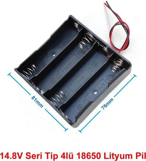 18650 4lü Pil Kutusu Seri 4 Adet 14.8v Seri Lityum Lion Batarya Yuvası Mobil Güç Kaynağı Powerbank