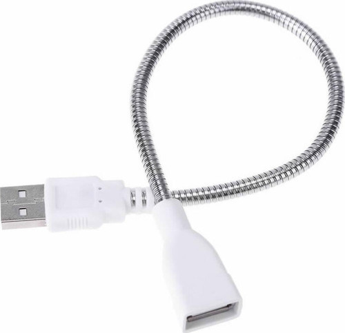 Metal Usb Type A Soketli Uzatma Kablosu Kıvrılabilir Hortum Kordon 25cm Masa Lambası Led Aydınlatma
