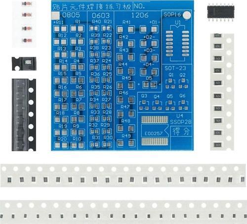 Smd Lehim Öğrenme Seti 62 Parça Smt Elektronik Eğitim Kiti Deney Pratikleme Kartı Sop14 0603 0805