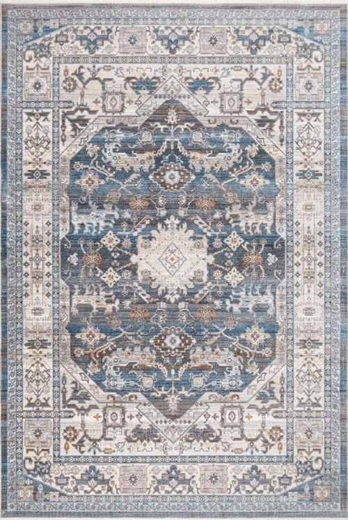 Halı Discovery 1438A Lacivert Gri Salon Oturma Yatak Odası Halısı
