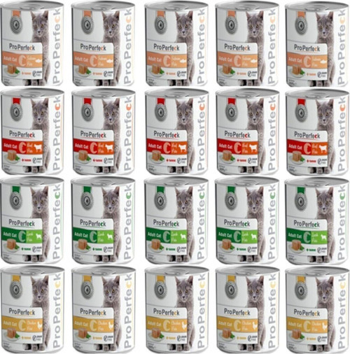 Karışık Tahılsız Taurinli Ezme Kedi Konservesi 400 Gr 20 Adet