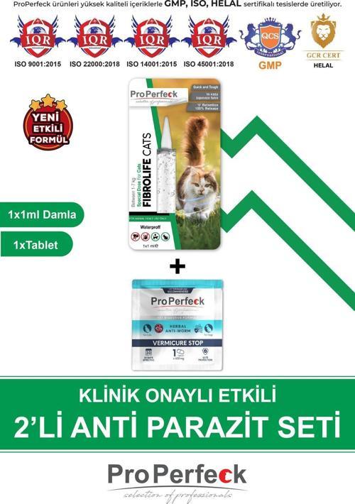 Kedi İç Dış Parazit Seti 1 Damla 1 Tablet