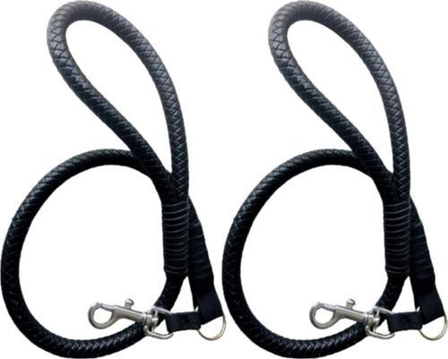 2li Deri Örgü Köpek Gezdirme Kayışı 90cm