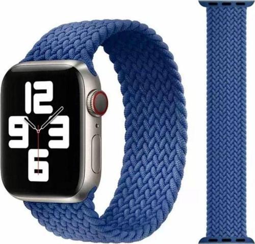 Apple Watch 5 41 Mm Örgü Solo Loop Kordon Kayış Small: 12,7 Cm Mavi