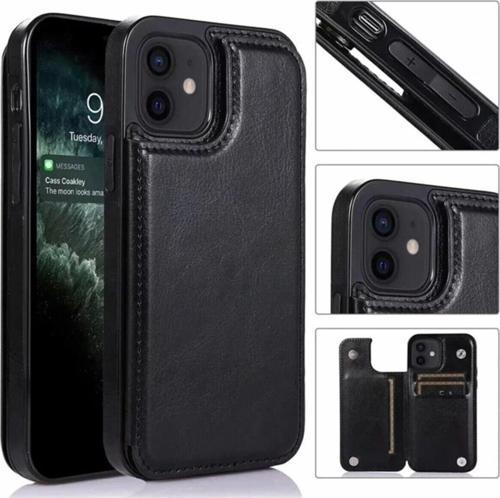 Iphone 13 Pro Max Uyumlu Kart Ve Cüzdanlı Deri Kılıf