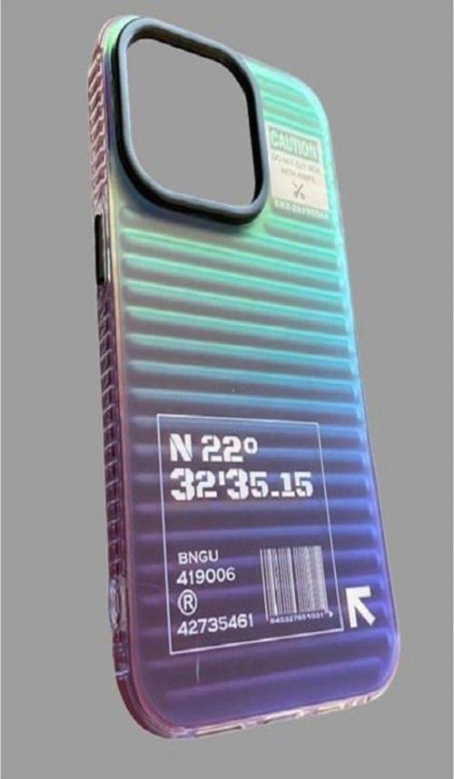 Iphone 14 Pro Max Off White Kalın Kaliteli Silikon Renkli Hologram Baskılı Kılıf